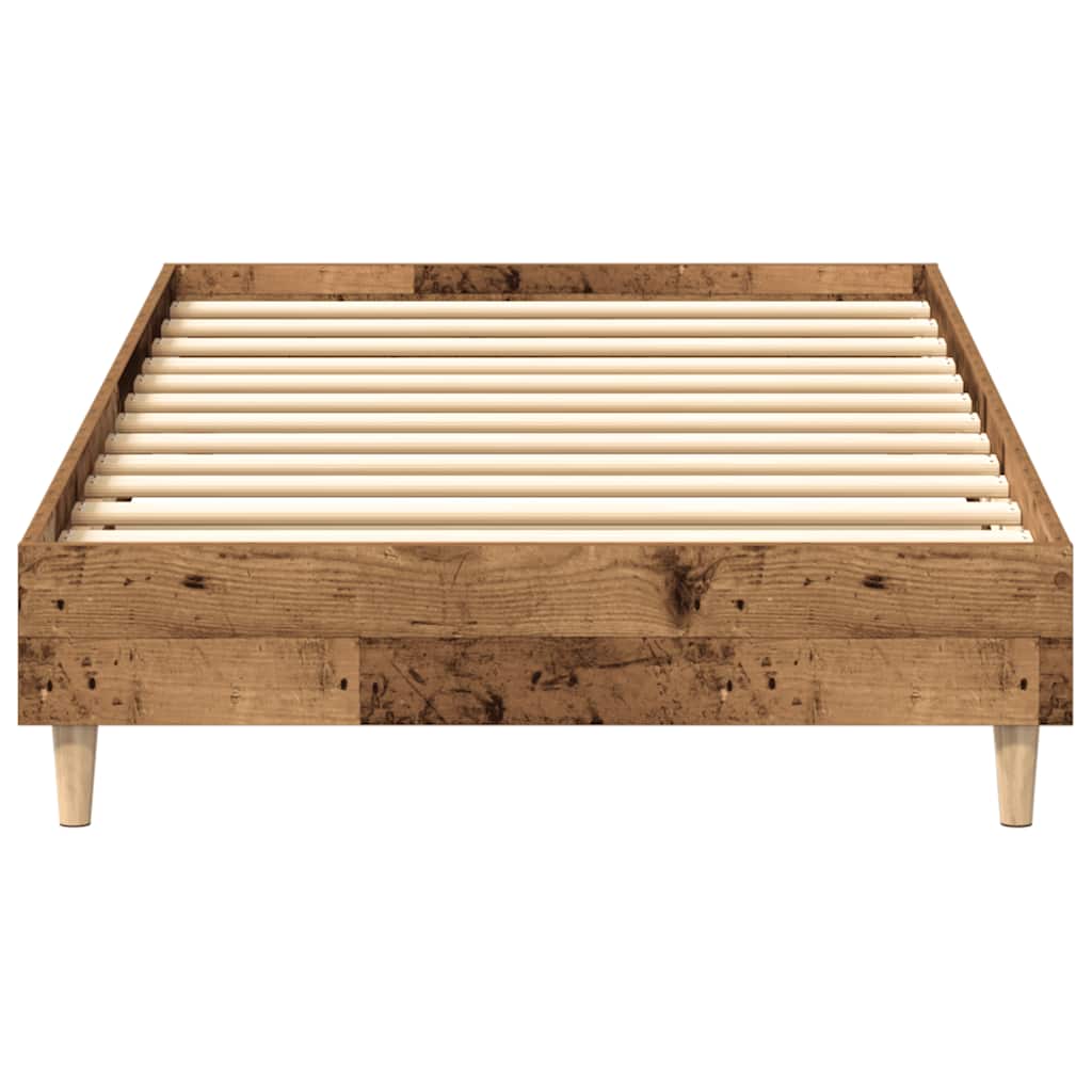 Cadre de lit sans matelas vieux bois 75x190 cm bois ingénierie - XIOS
