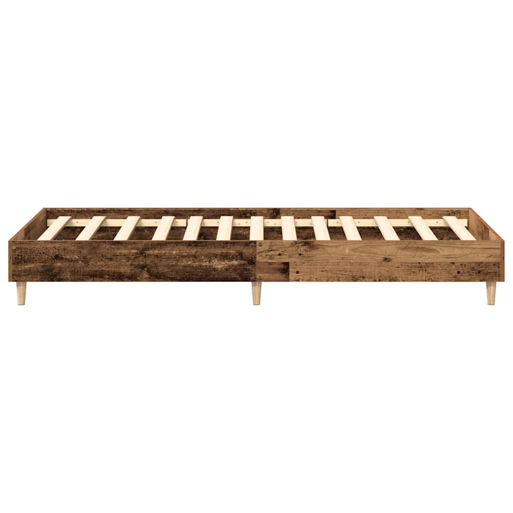 Cadre de lit sans matelas vieux bois 75x190 cm bois ingénierie - XIOS