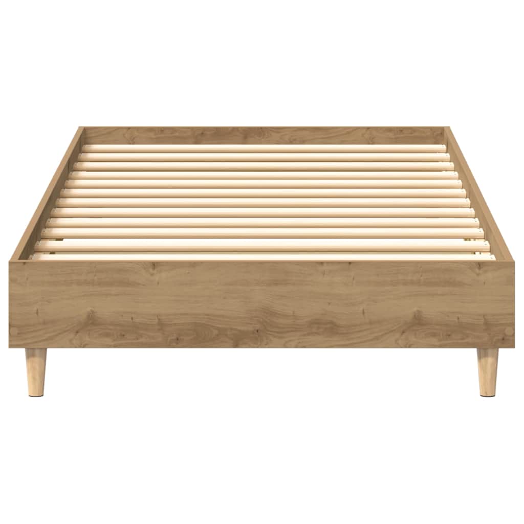 Cadre de lit sans matelas chêne artisanal 75x190 cm - XIOS