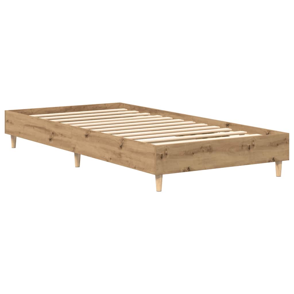 Cadre de lit sans matelas chêne artisanal 75x190 cm - XIOS