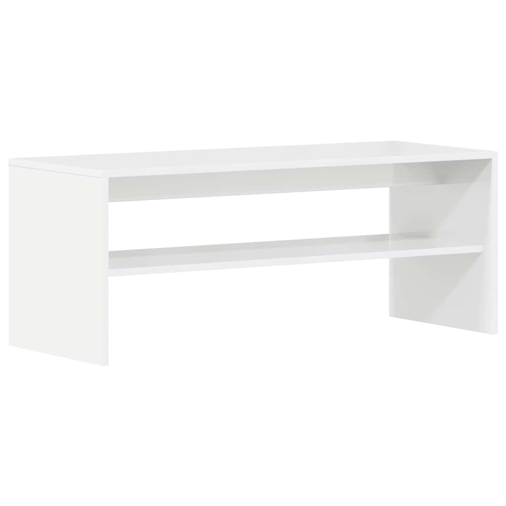 Meuble TV Blanc brillant 100 x 40 x 40 cm Aggloméré - XIOS