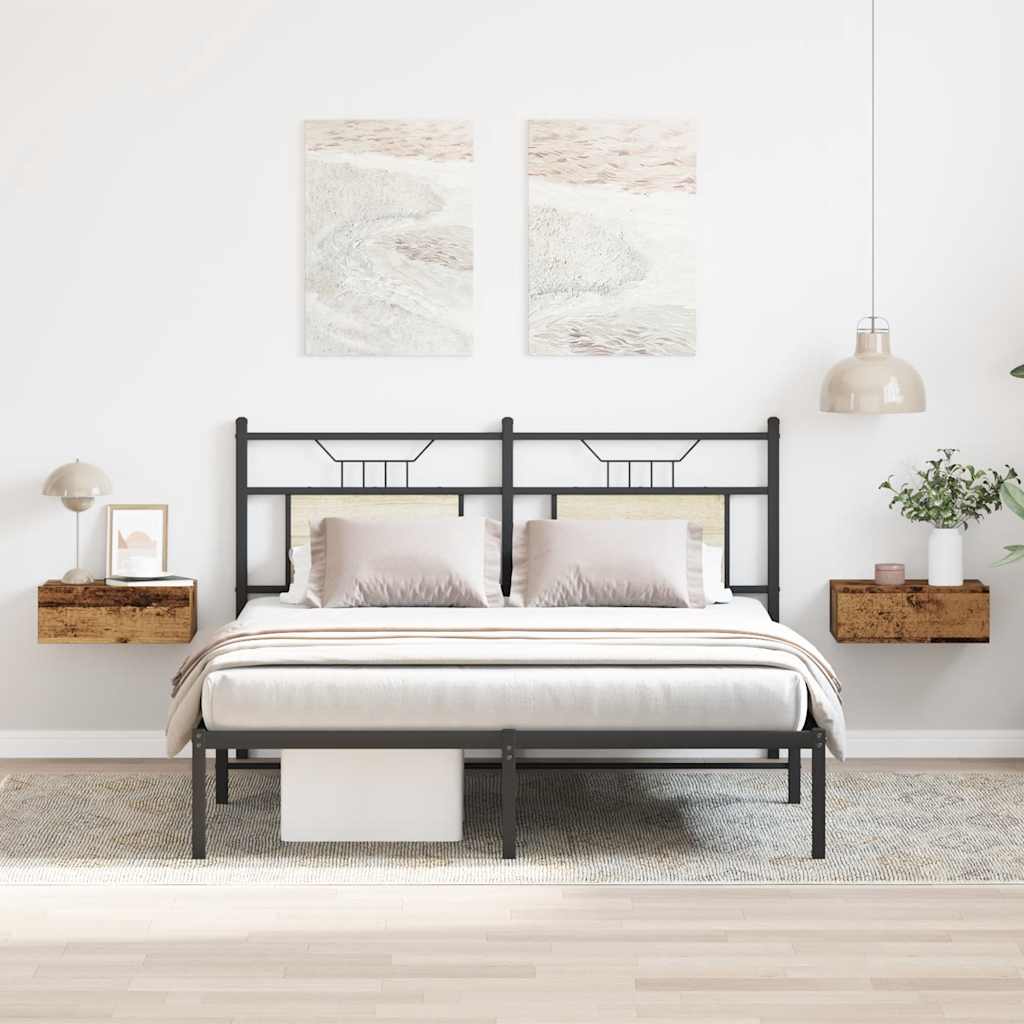 Tables de chevet flottantes 2 pcs vieux bois bois d'ingénierie - XIOS