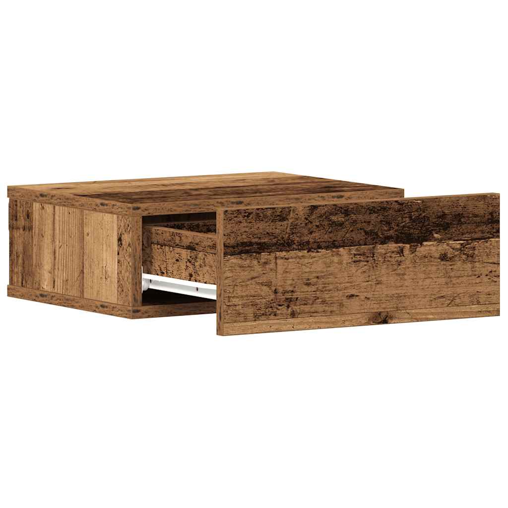 Tables de chevet flottantes 2 pcs vieux bois bois d'ingénierie - XIOS