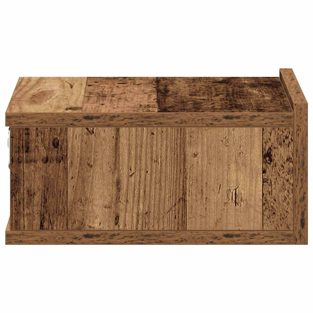 Tables de chevet flottantes 2 pcs vieux bois bois d'ingénierie - XIOS