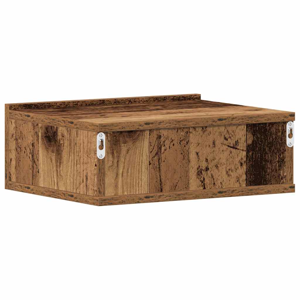 Tables de chevet flottantes 2 pcs vieux bois bois d'ingénierie - XIOS