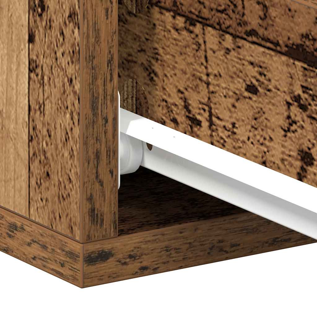 Tables de chevet flottantes 2 pcs vieux bois bois d'ingénierie - XIOS