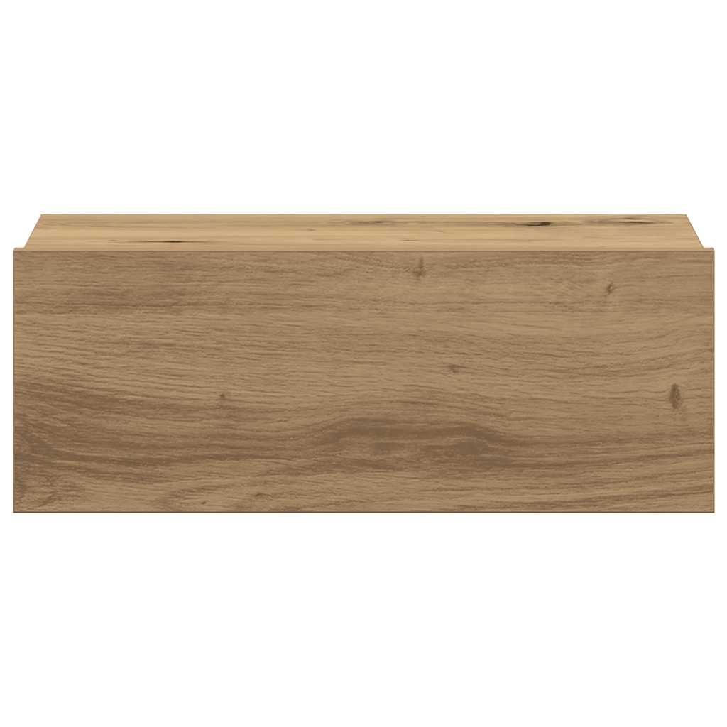 Tables de chevet flottantes 2 pcs chêne artisanal 40x32x15 cm