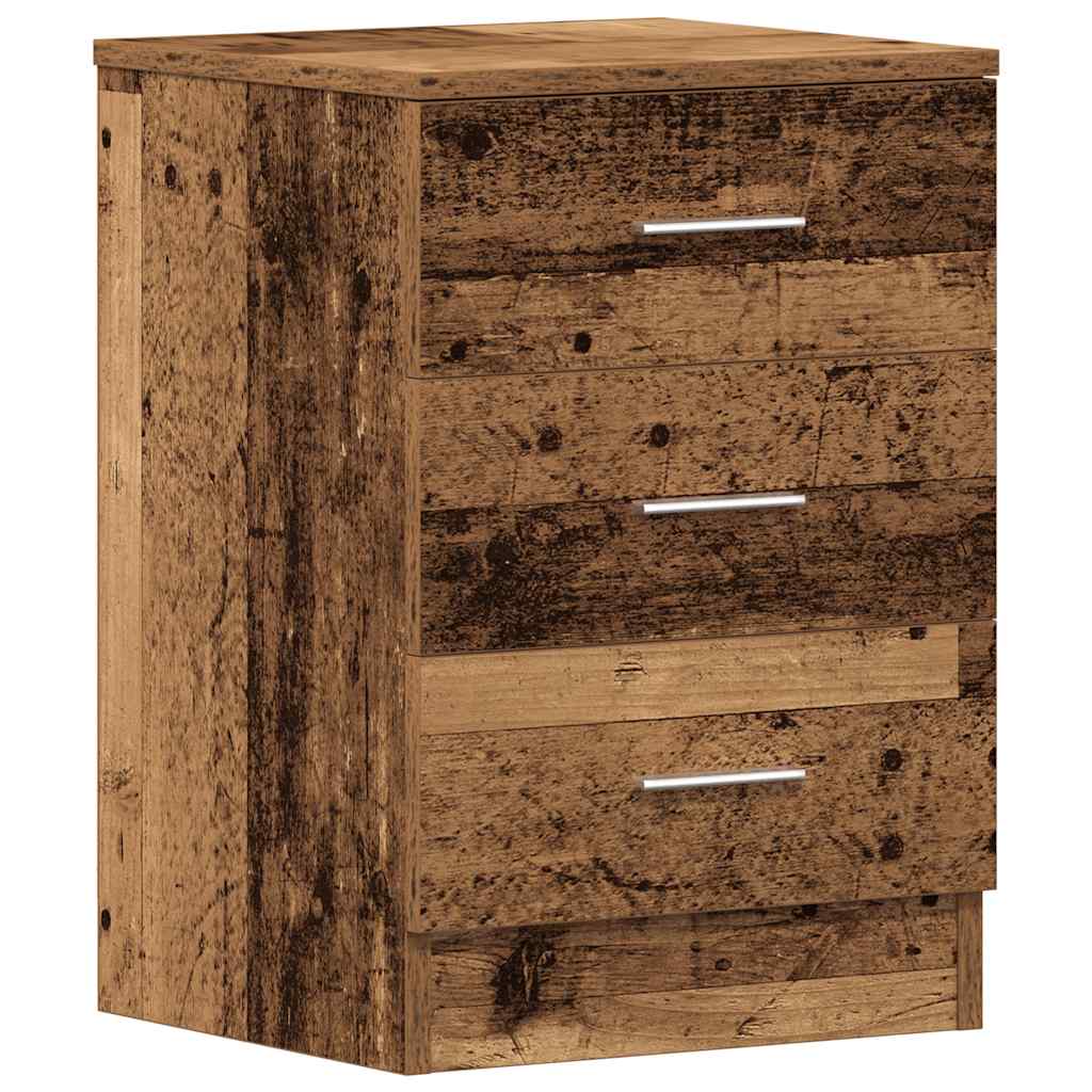Table de chevet vieux bois 38x35x55 cm bois d'ingénierie - XIOS