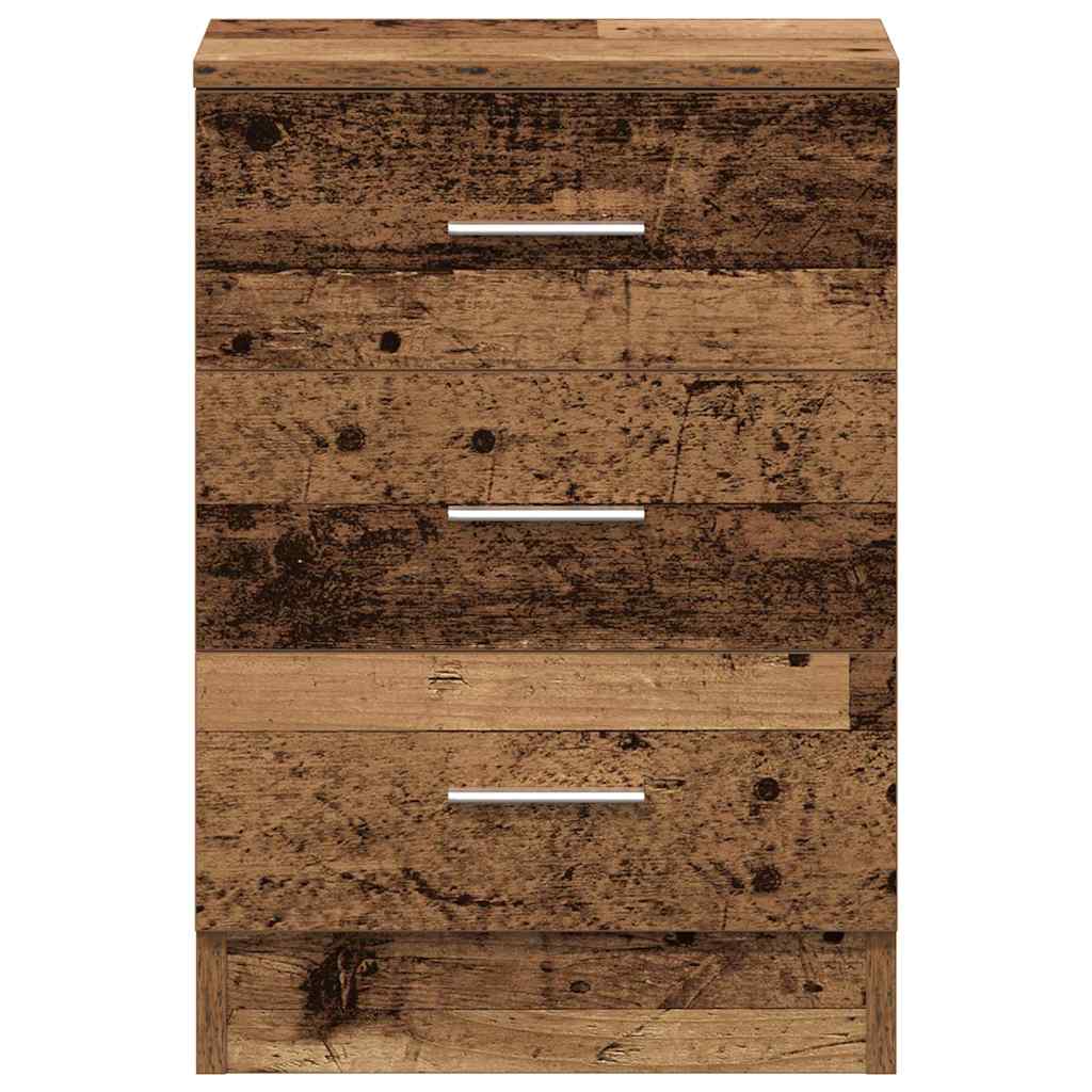 Tables de chevet 2 pcs vieux bois 38x35x55 cm bois d'ingénierie - XIOS