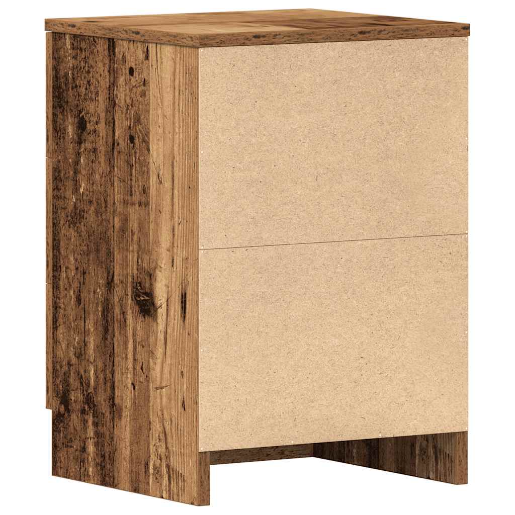 Tables de chevet 2 pcs vieux bois 38x35x55 cm bois d'ingénierie - XIOS