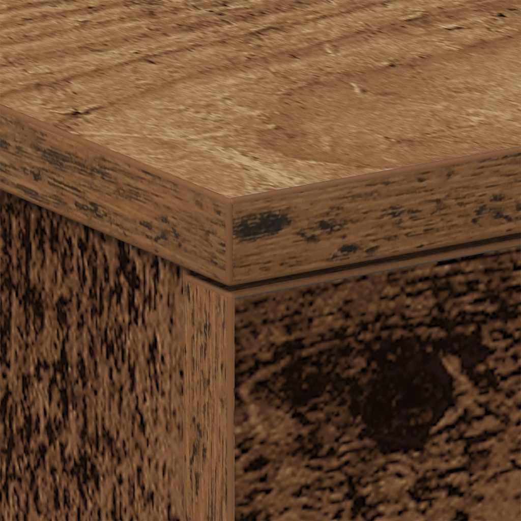Tables de chevet 2 pcs vieux bois 38x35x55 cm bois d'ingénierie - XIOS