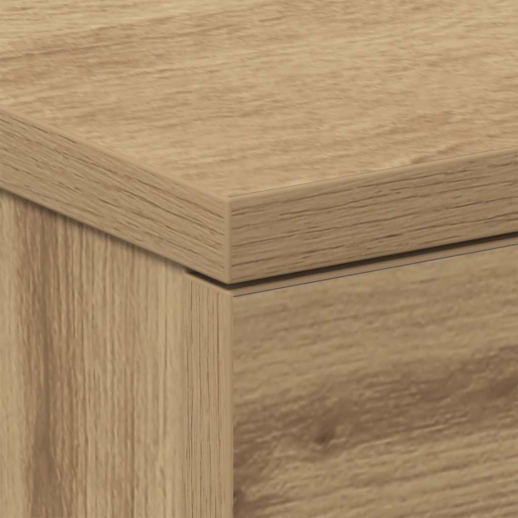 Table de chevet chêne artisanal 38x35x55 cm bois d’ingénierie - XIOS