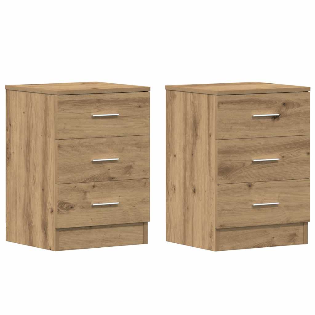 Tables de chevet 2 pcs chêne artisanal 38x35x55 cm - XIOS