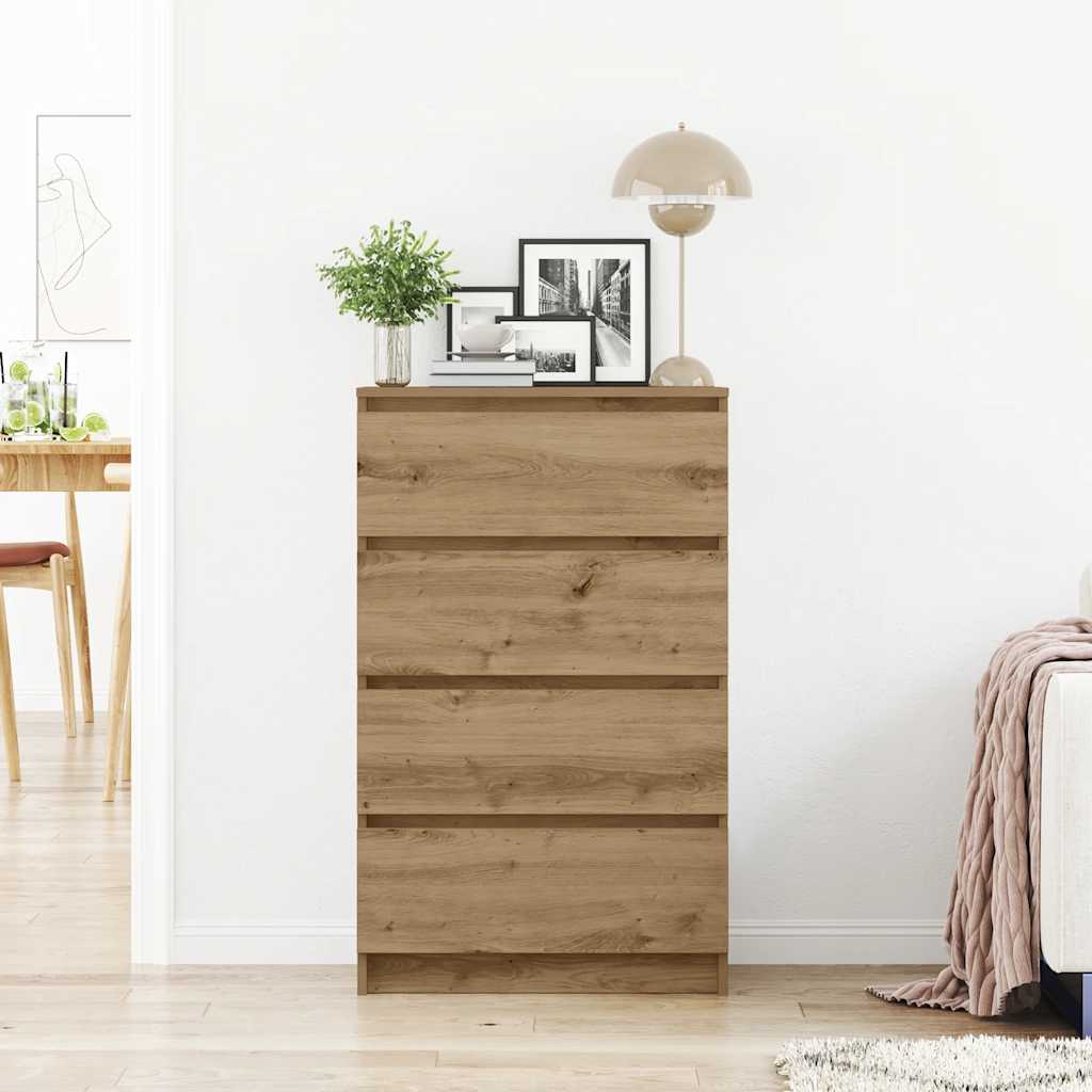 Buffet chêne artisanal 60x35x98,5 cm bois d'ingénierie - XIOS