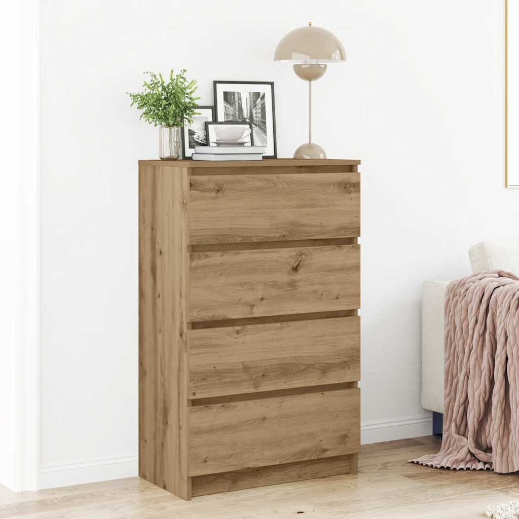 Buffet chêne artisanal 60x35x98,5 cm bois d'ingénierie - XIOS