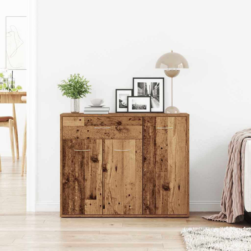 Buffet vieux bois 88x30x70 cm bois d'ingénierie - XIOS