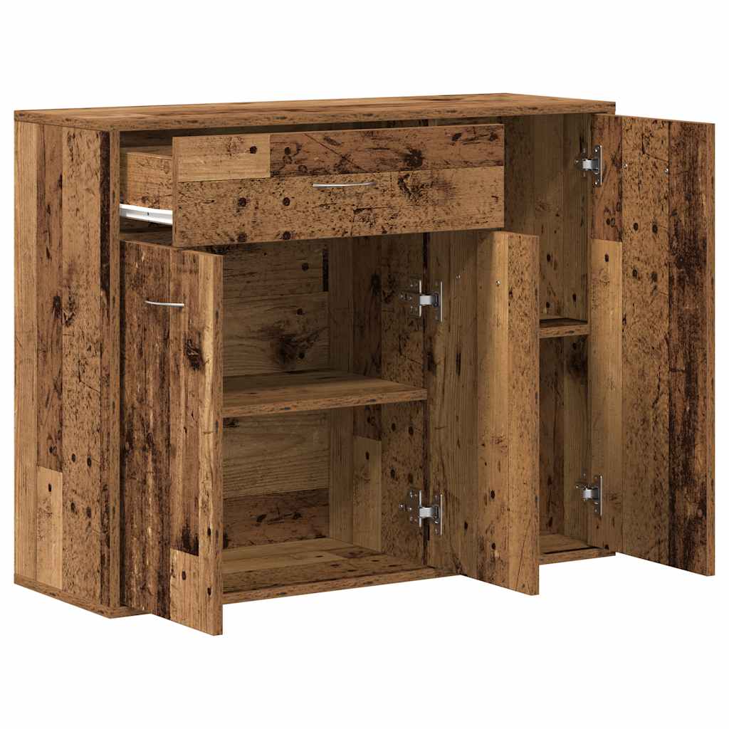 Buffet vieux bois 88x30x70 cm bois d'ingénierie - XIOS