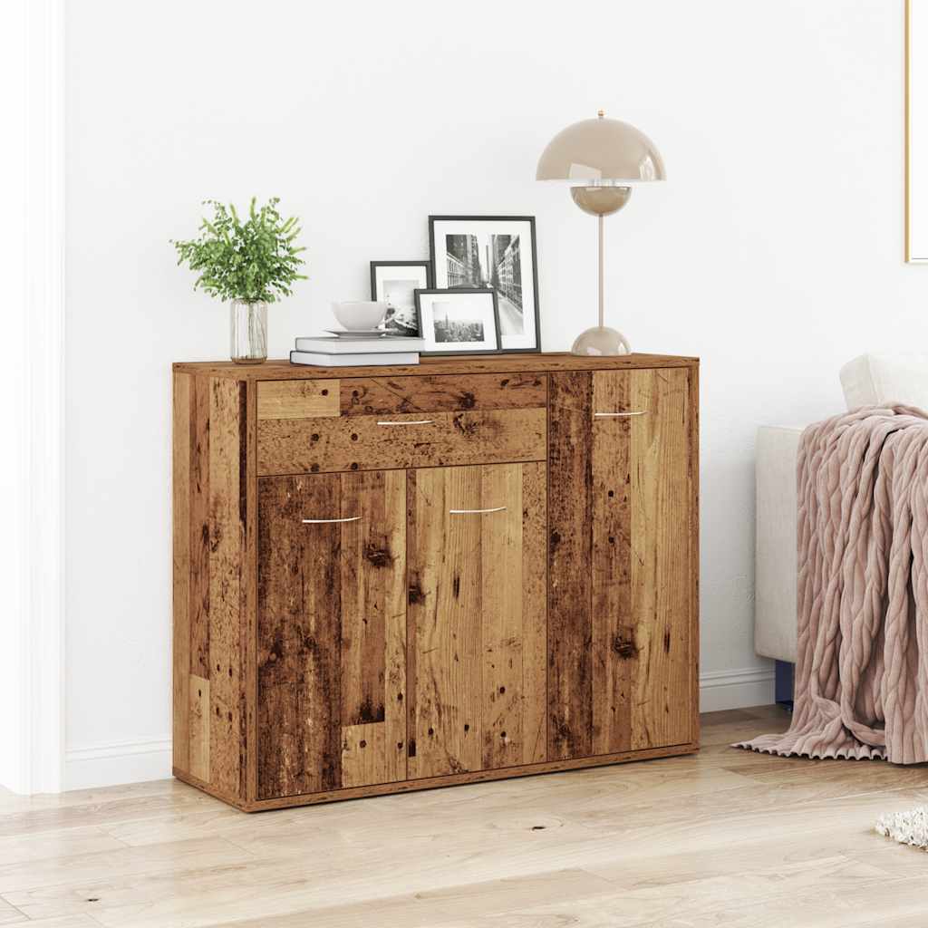 Buffet vieux bois 88x30x70 cm bois d'ingénierie - XIOS