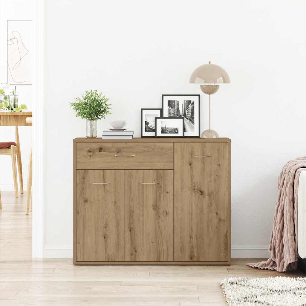 Buffet chêne artisanal 88x30x70 cm bois d'ingénierie - XIOS