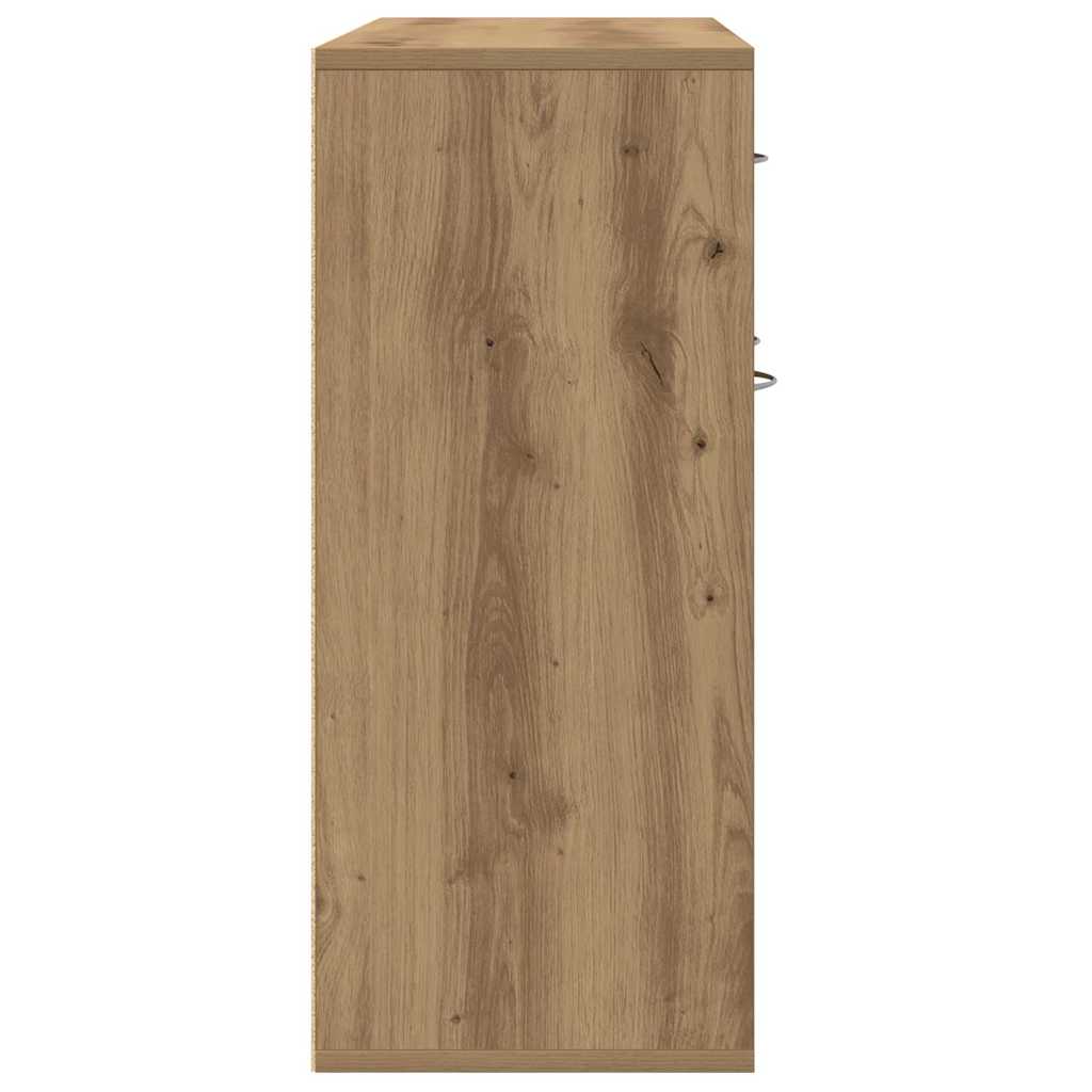 Buffet chêne artisanal 88x30x70 cm bois d'ingénierie - XIOS
