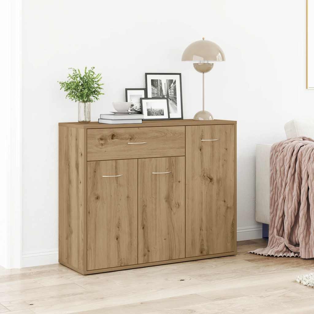 Buffet chêne artisanal 88x30x70 cm bois d'ingénierie - XIOS