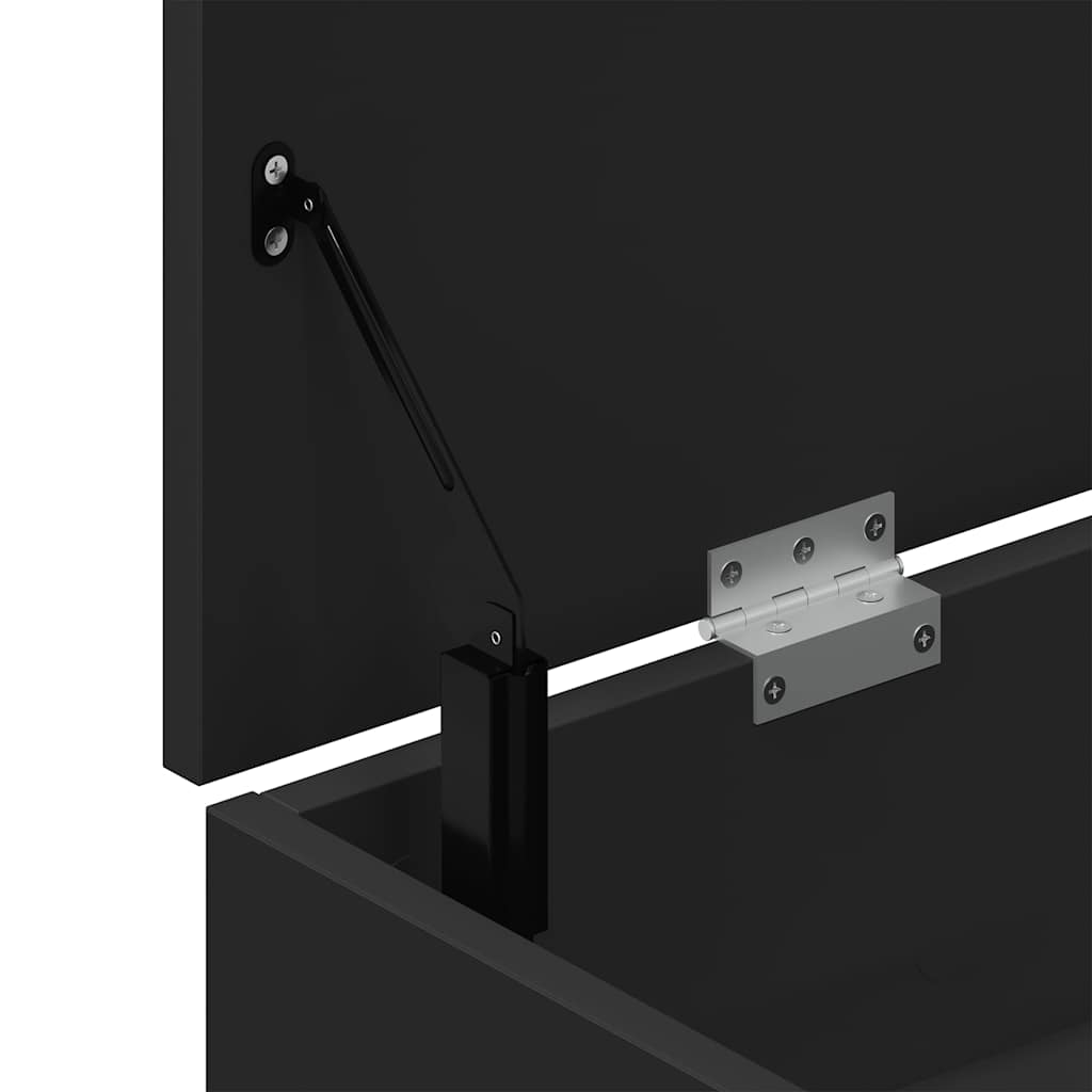 Banc à chaussures noir 102x30,5x45 cm bois d'ingénierie - XIOS