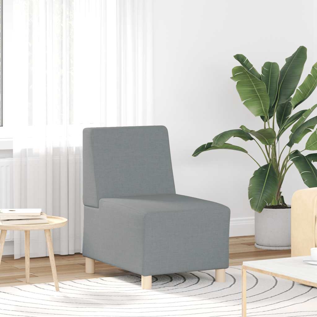 Canapé modulaire sans accoudoirs Gris clair 55 cm Tissu - XIOS