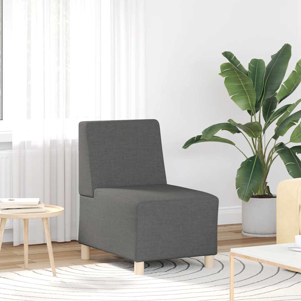 Canapé modulaire sans accoudoirs Gris foncé 55 cm Tissu - XIOS