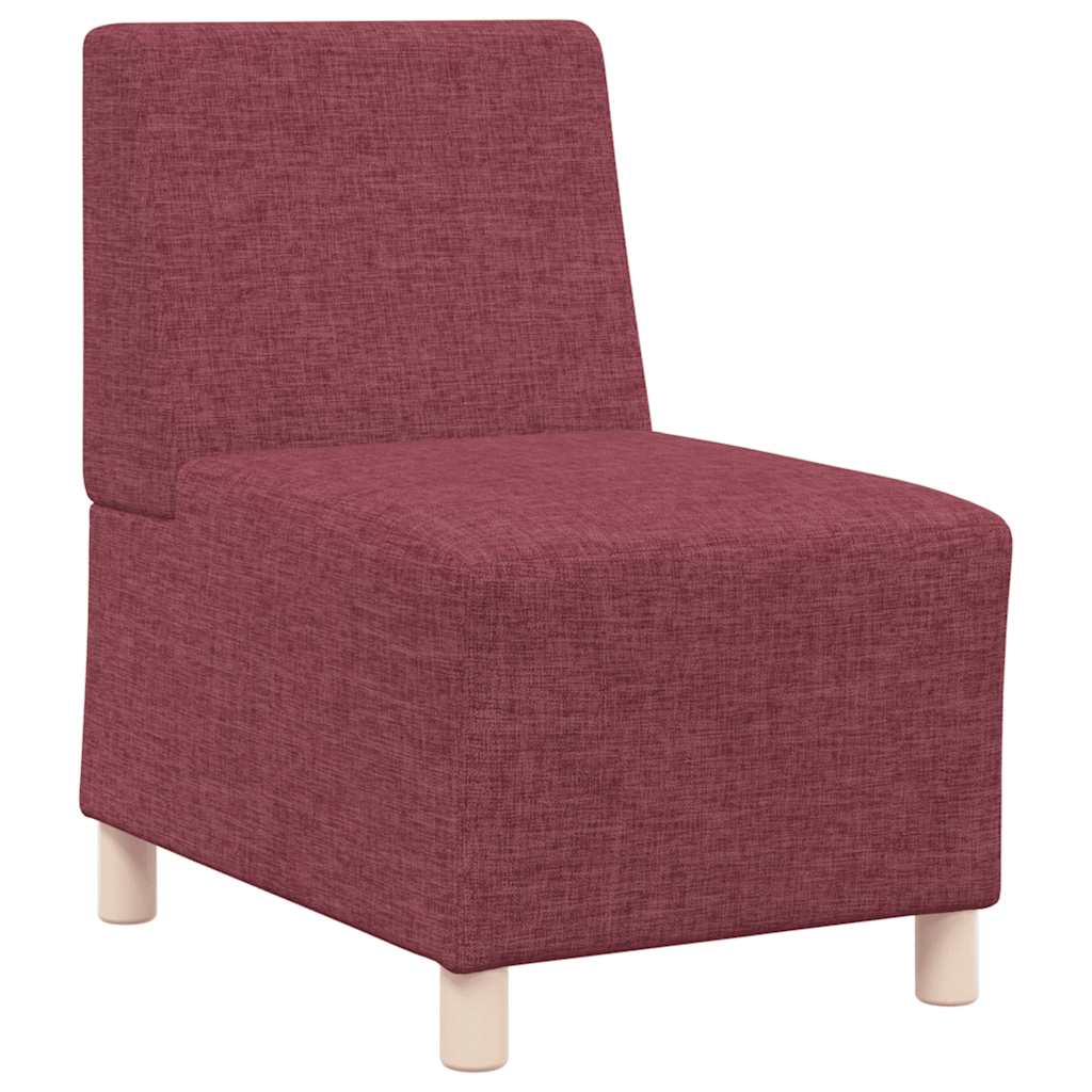 Canapé modulaire sans accoudoirs en tissu rouge vin 55 cm - XIOS