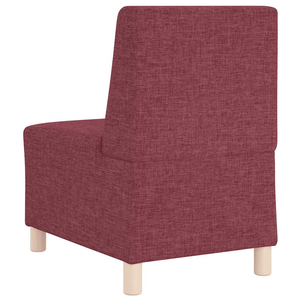 Canapé modulaire sans accoudoirs en tissu rouge vin 55 cm - XIOS