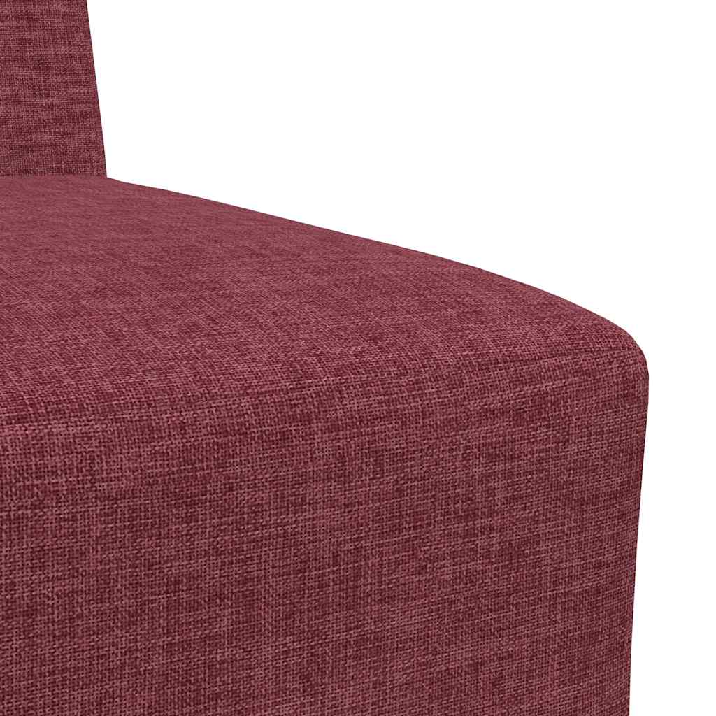 Canapé modulaire sans accoudoirs en tissu rouge vin 55 cm - XIOS