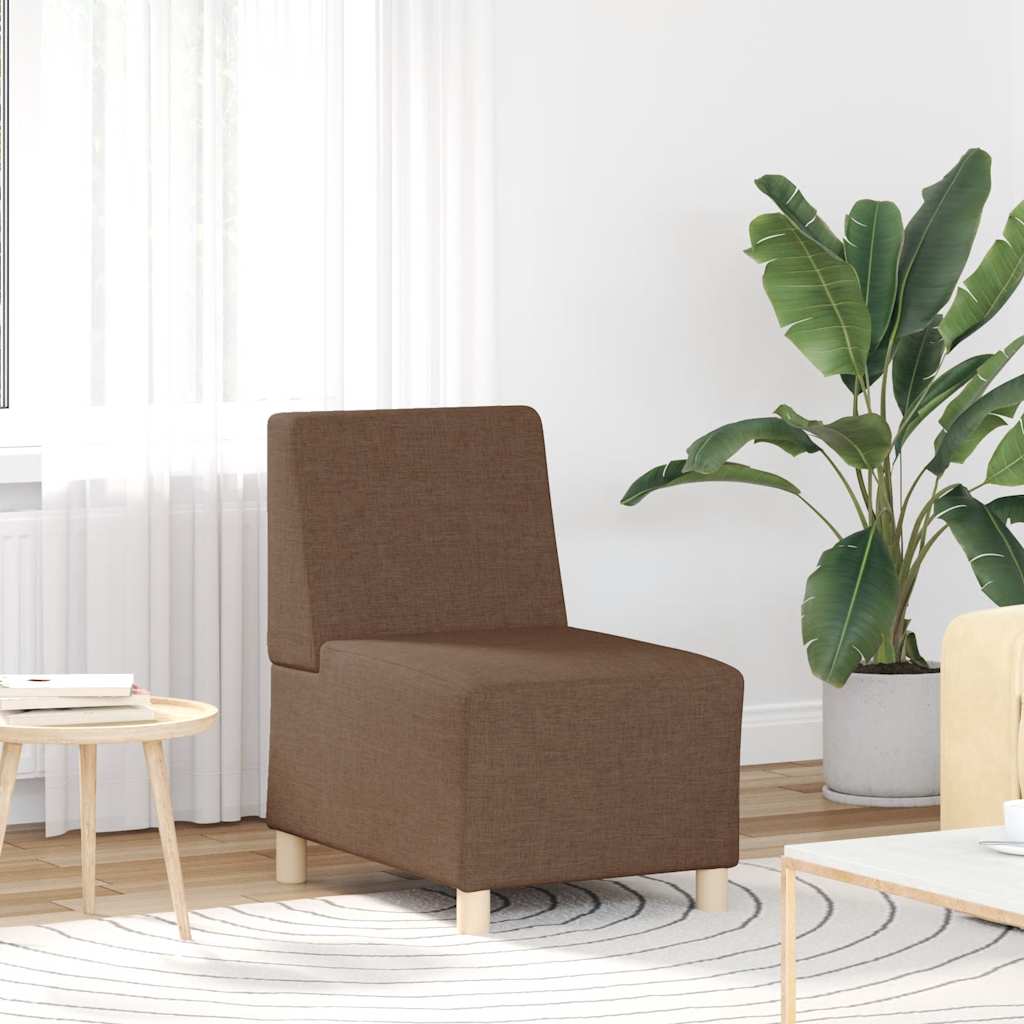 Canapé modulaire sans accoudoirs Marron 55 cm Tissu - XIOS