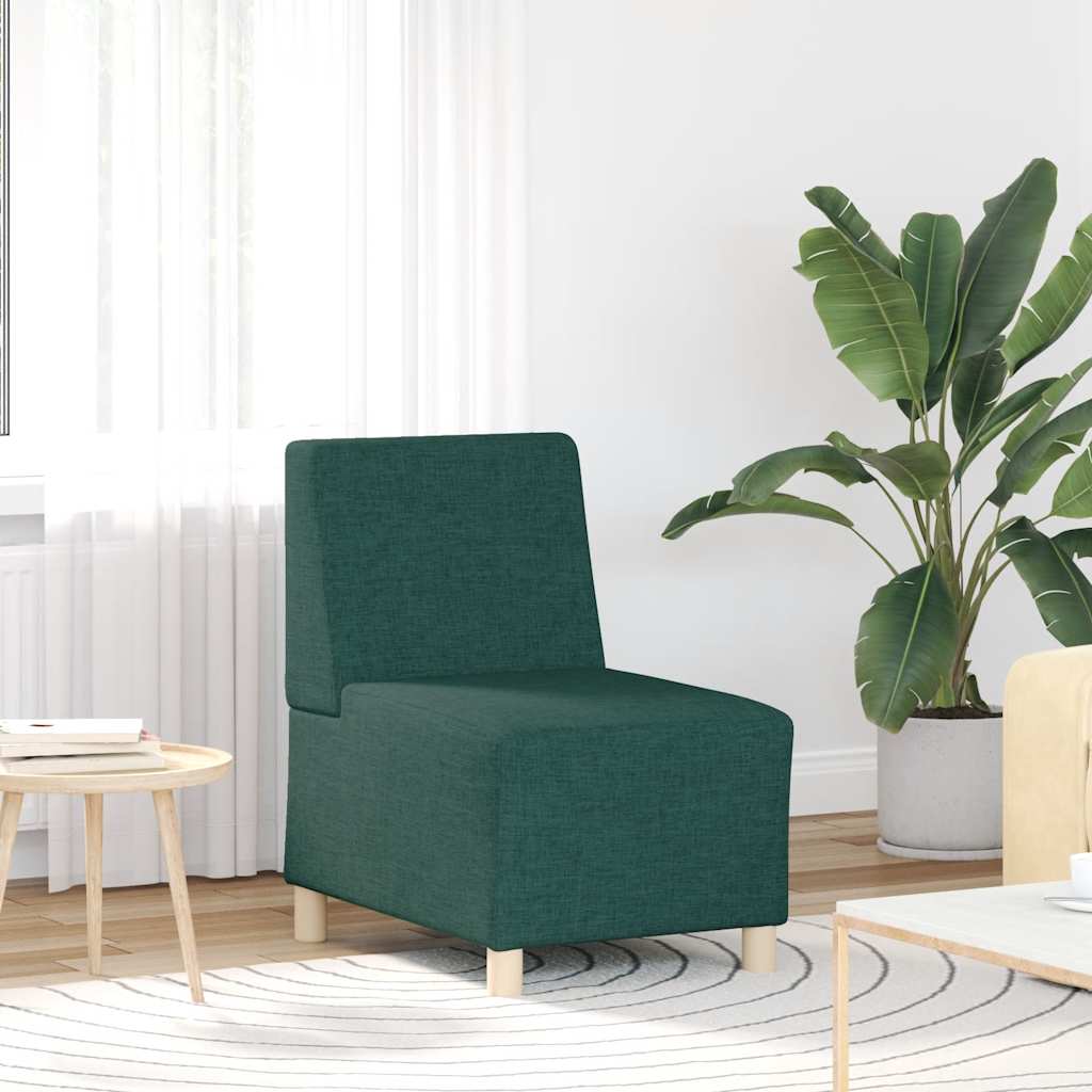 Canapé modulaire sans accoudoirs Vert foncé 55 cm Tissu - XIOS