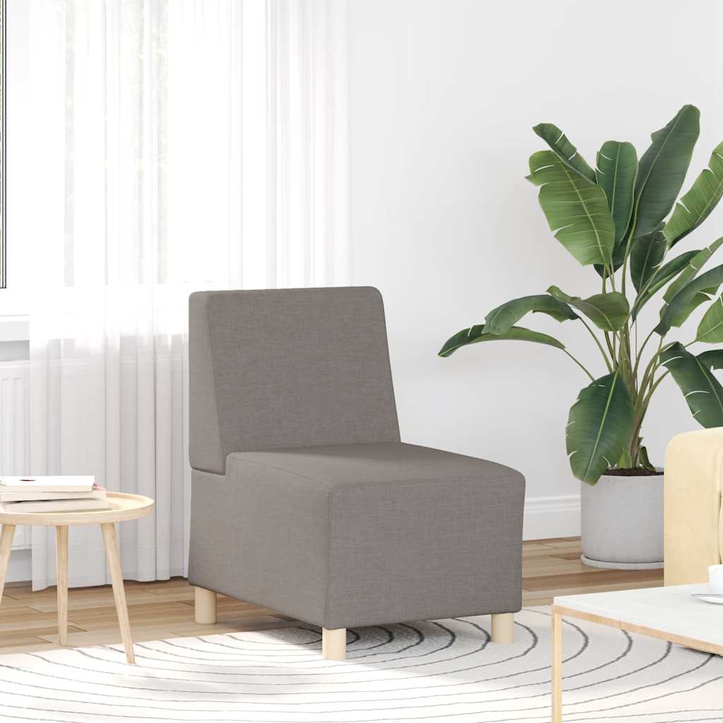 Canapé modulaire sans accoudoirs Taupe 55 cm Tissu - XIOS