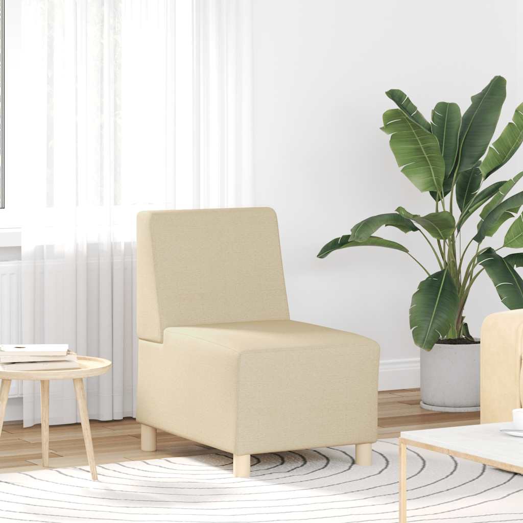 Fauteuil crème 55 cm tissu Canapés vidaXL