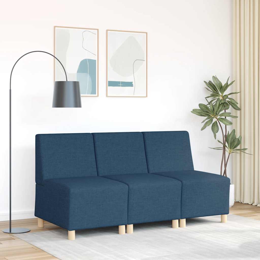 Canapé modulaire sans accoudoirs Bleu 55 cm Tissu - XIOS