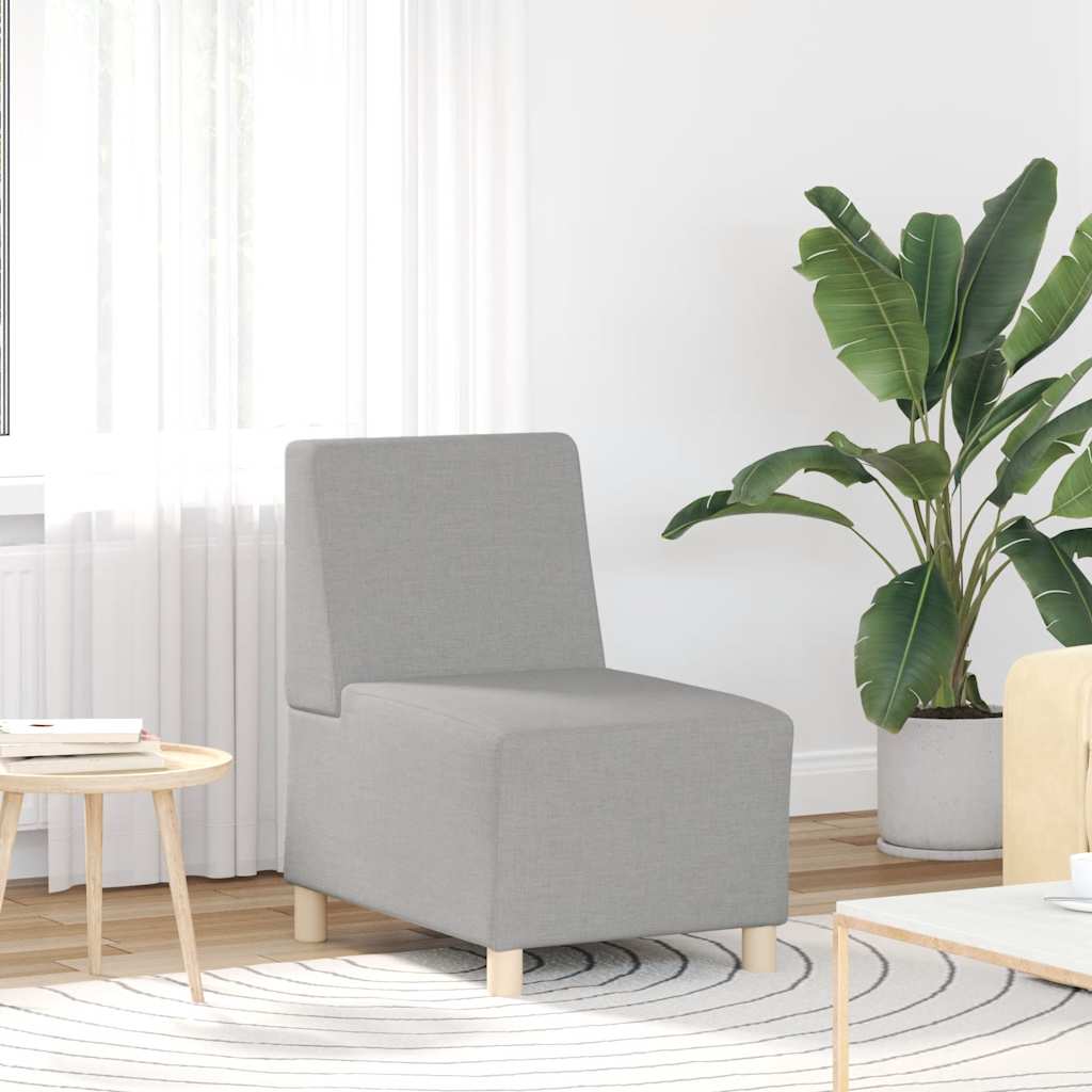 Canapé modulaire sans accoudoirs Gris nuage 55 cm Tissu - XIOS