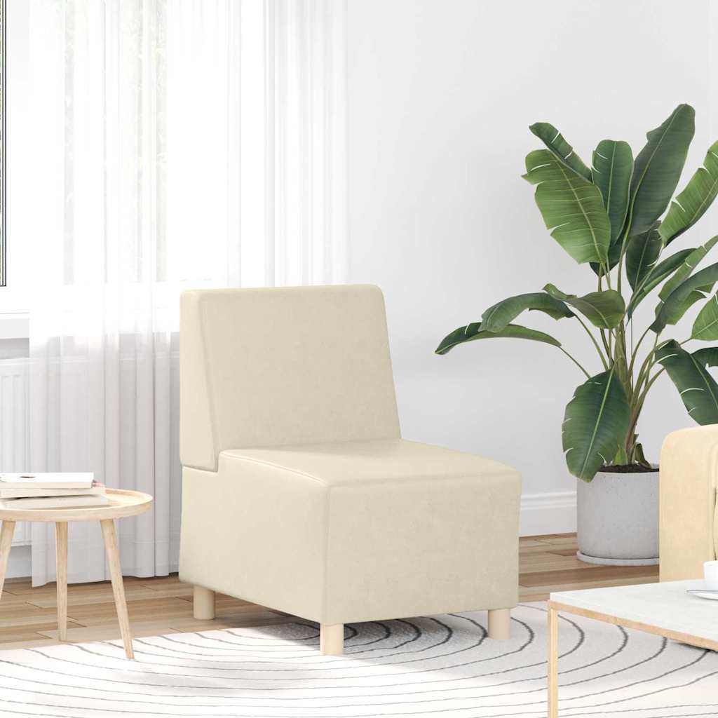 Unité de Sofa Modulaire Sans Accoudoirs Crème 55 x 74 x 82 cm - XIOS
