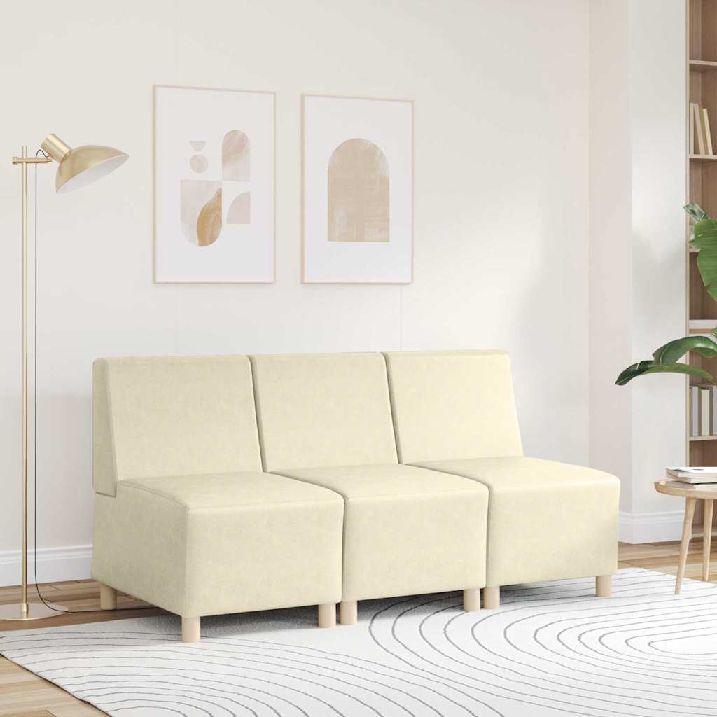 Unité de Sofa Modulaire Sans Accoudoirs Crème 55 x 74 x 82 cm - XIOS