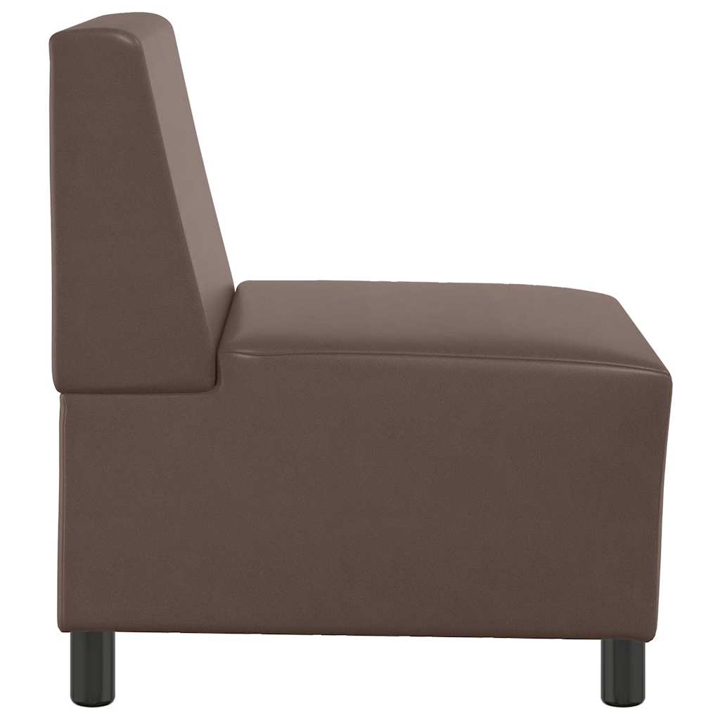 Canapé modulaire sans accoudoirs Marron 55 cm Similicuir - XIOS