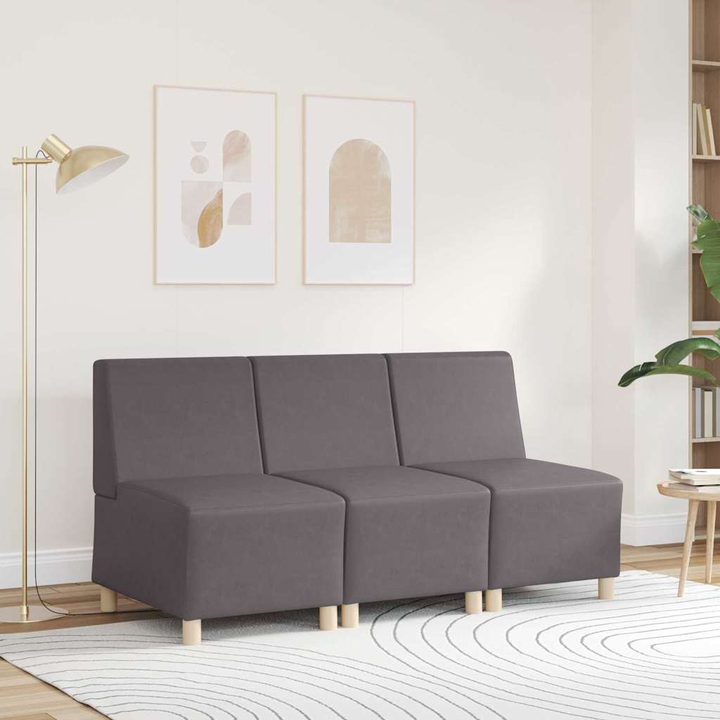 Unité de Sofa Modulaire Sans Accoudoirs Gris 55 x 74 x 82 cm - XIOS