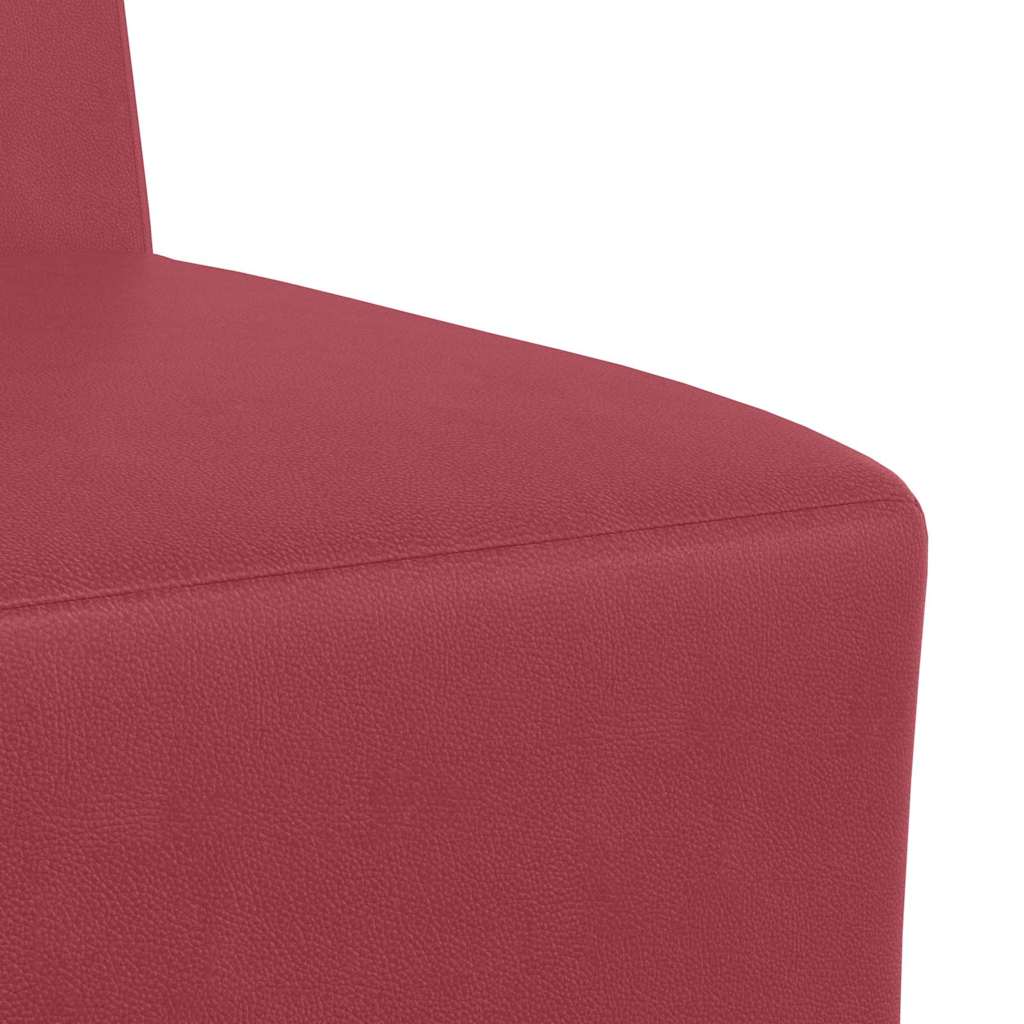 Unité de Sofa Modulaire Sans Accoudoirs Rouge bordeaux - XIOS