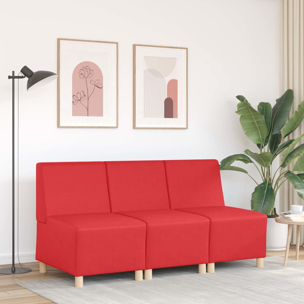 Unité de Sofa Modulaire Sans Accoudoirs Rouge 55 x 74 x 82 cm - XIOS