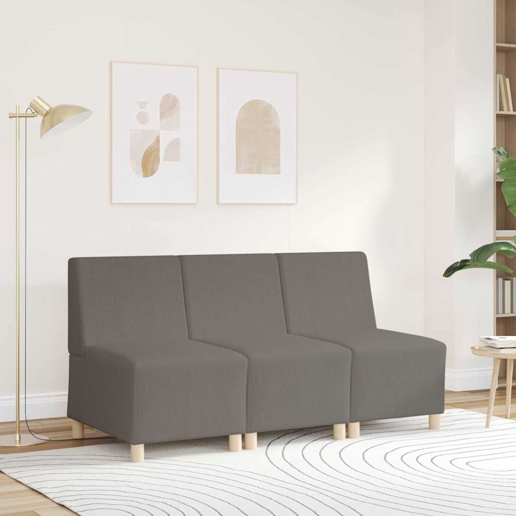 Unité de Sofa Modulaire Sans Accoudoirs Gris clair - XIOS