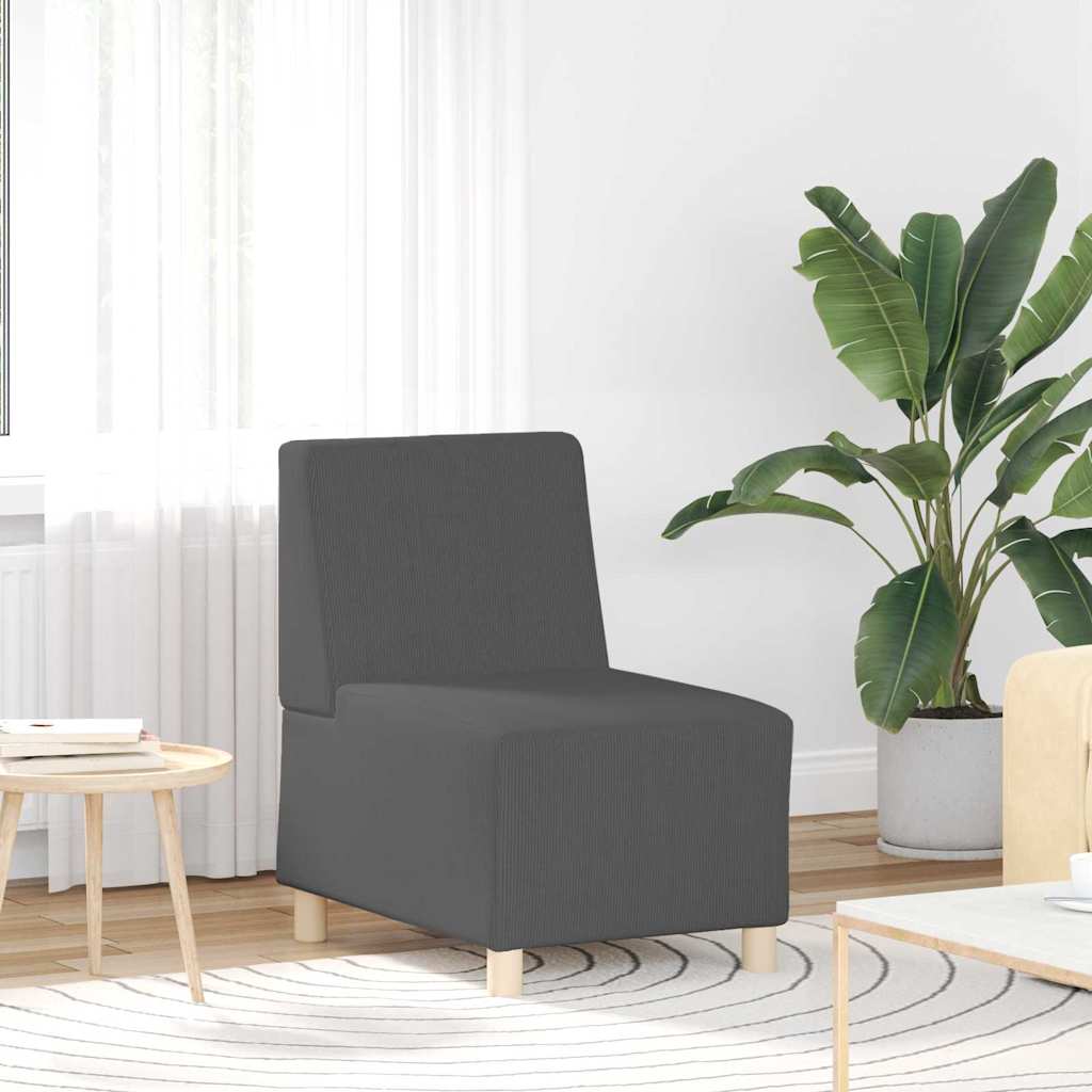 Unité de Sofa Modulaire Sans Accoudoirs Gris foncé - XIOS