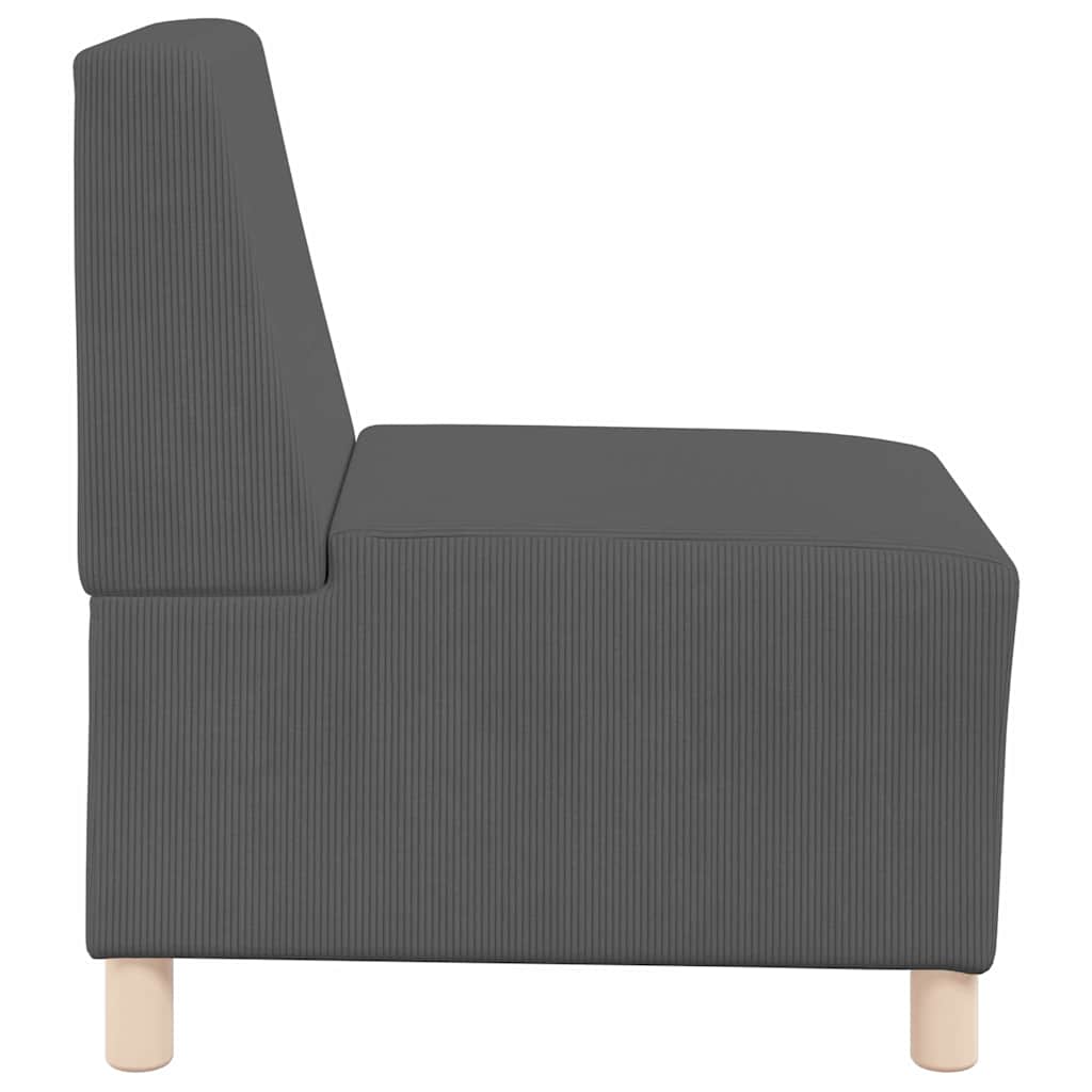 Unité de Sofa Modulaire Sans Accoudoirs Gris foncé - XIOS