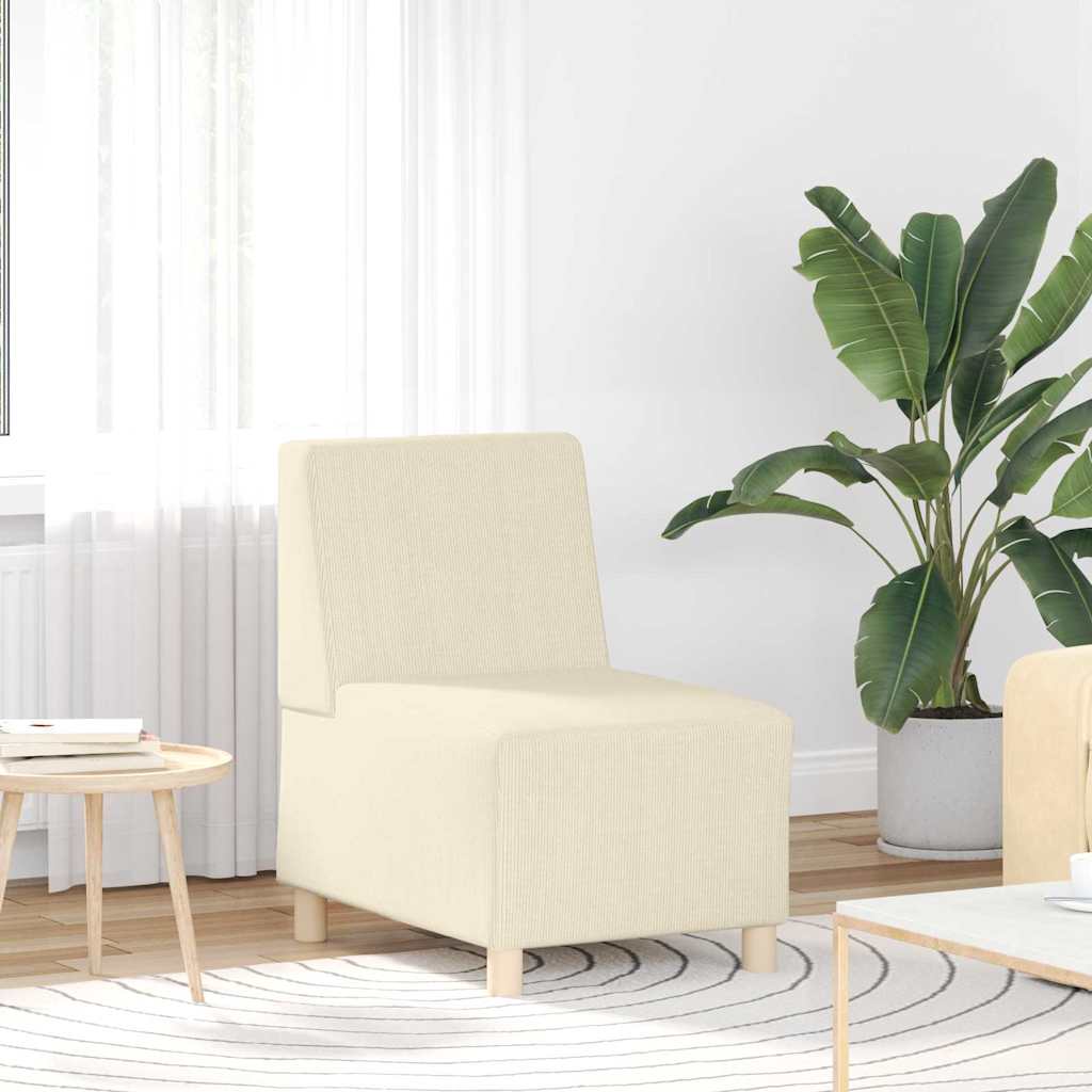 Unité de Sofa Modulaire Sans Accoudoirs Crème 55 x 74 x 82 cm - XIOS