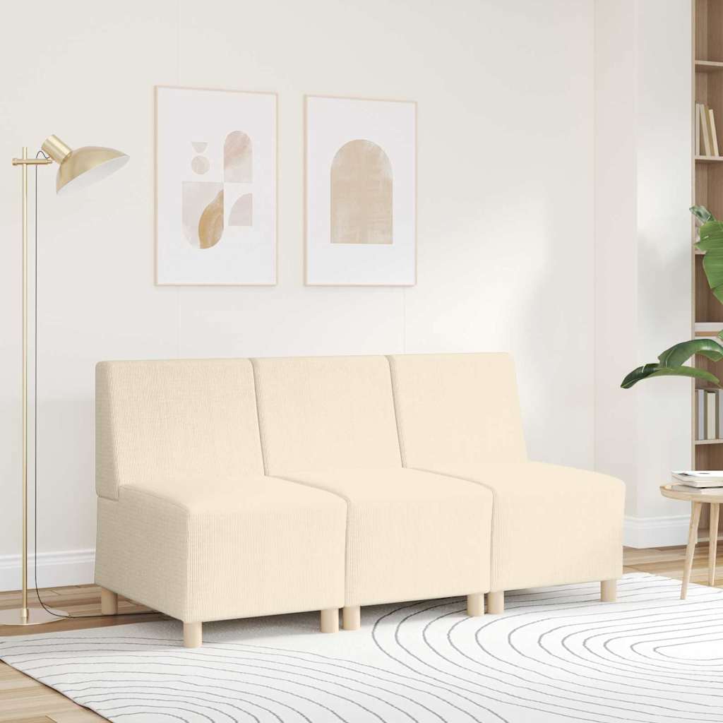 Unité de Sofa Modulaire Sans Accoudoirs Crème 55 x 74 x 82 cm - XIOS
