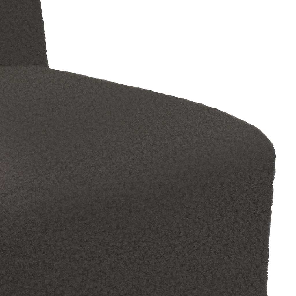 Canapé modulaire sans accoudoirs Gris foncé 55 cm Tissu bouclé aspect laine - XIOS