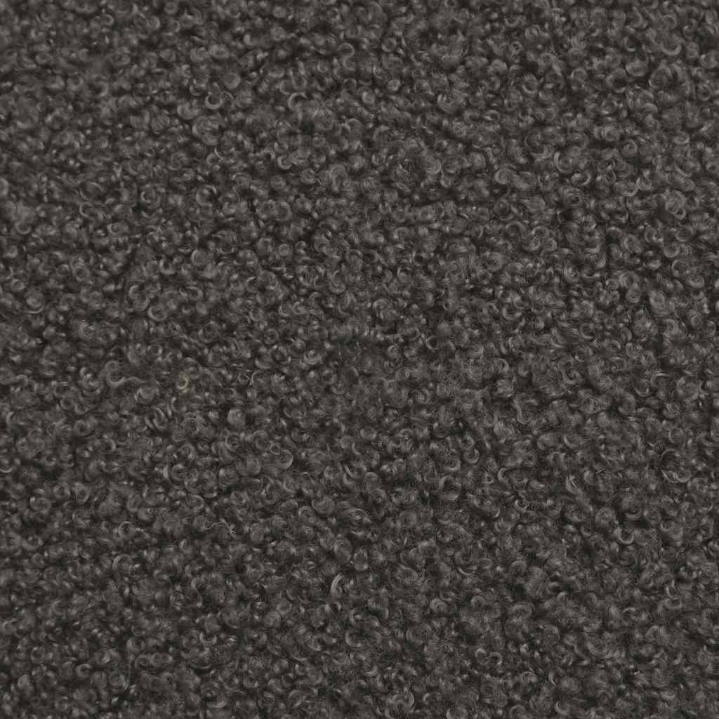Canapé modulaire sans accoudoirs Gris foncé 55 cm Tissu bouclé aspect laine - XIOS